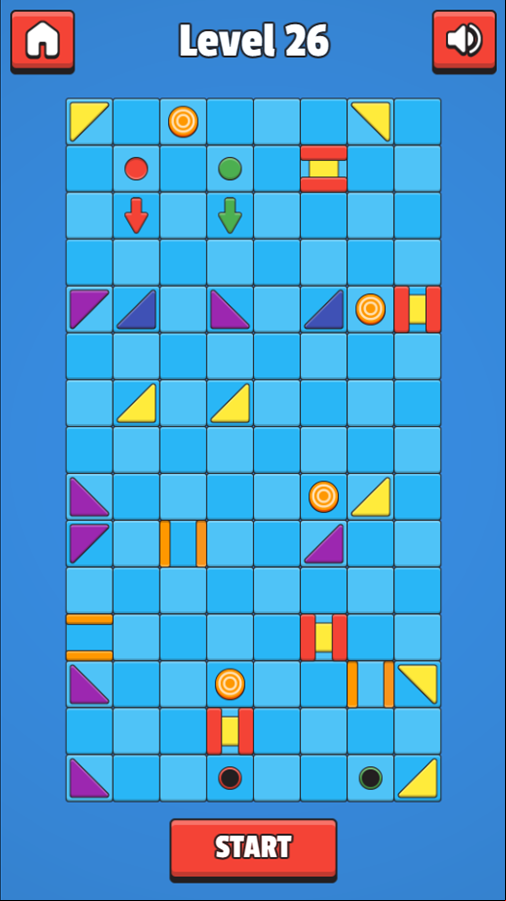Coloroute Game Level 26 Screenshot.