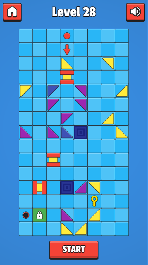 Coloroute Game Level 28 Screenshot.