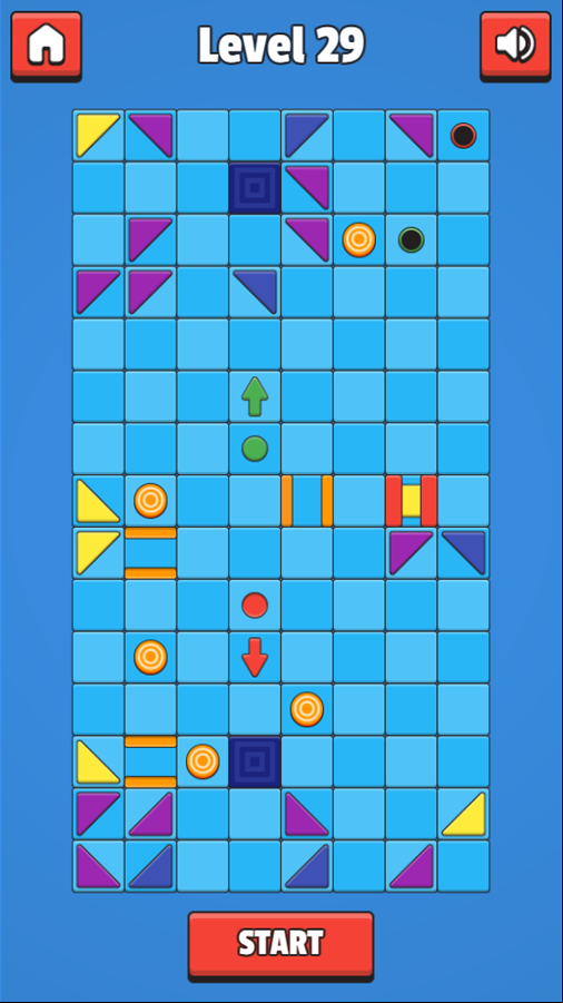 Coloroute Game Level 29 Screenshot.