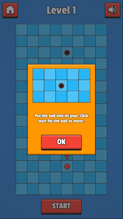 Coloroute Game Put Ball in Goal Info Screen Screenshot.