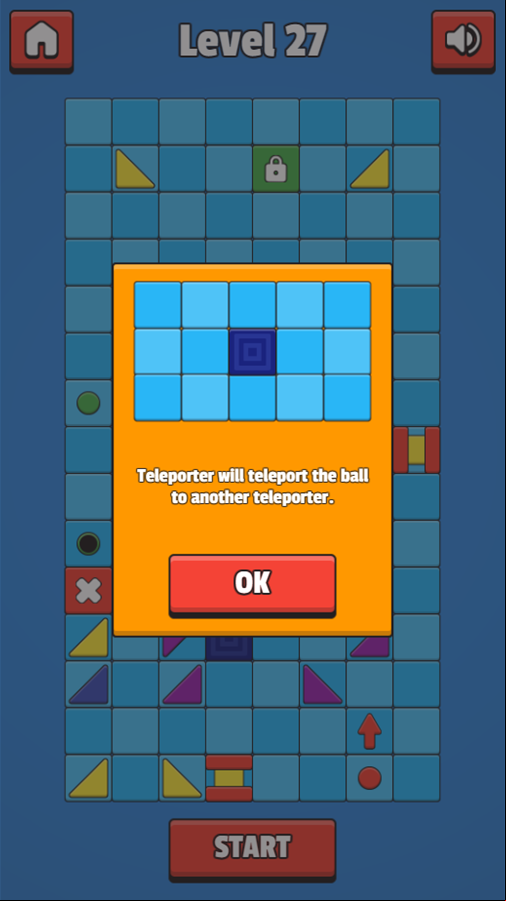Coloroute Game Teleporters Info Screen Screenshot.