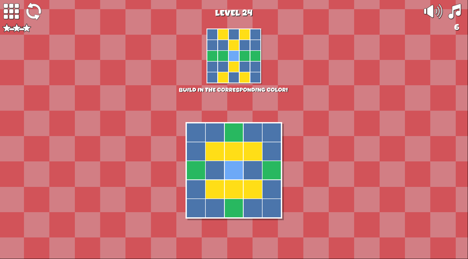 Colors Grid Game Level Challenge Screenshot.