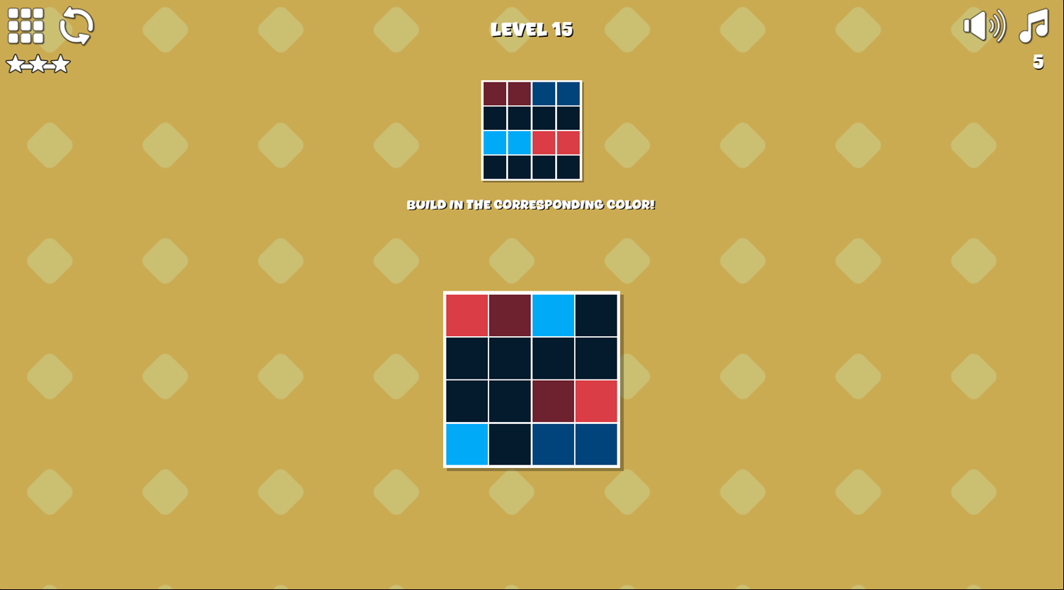 Colors Grid Game Level Progress Screenshot.