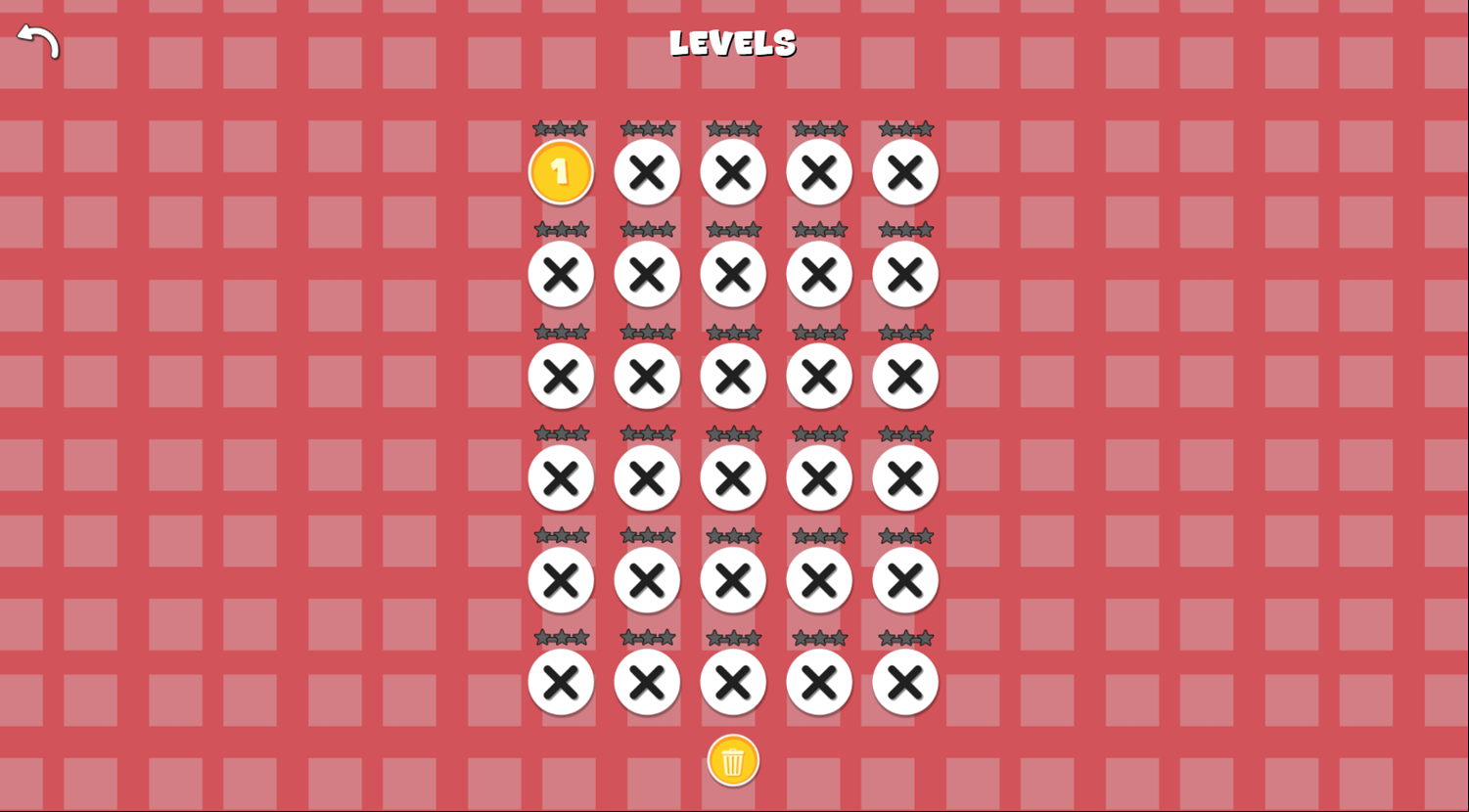 Colors Grid Game Level Select Screenshot.