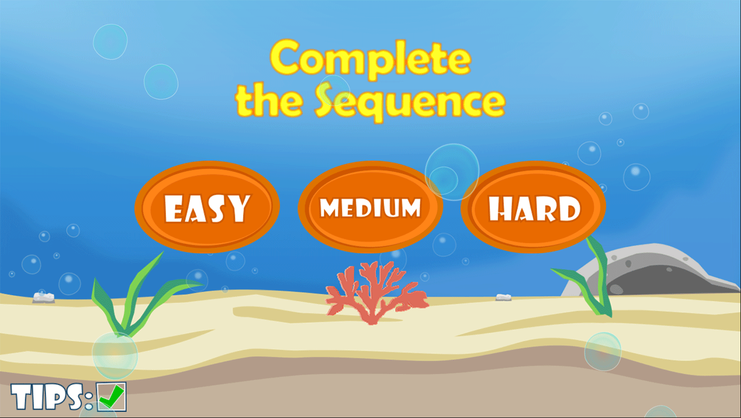 Complete The Sequence Welcome Screen Screenshots.