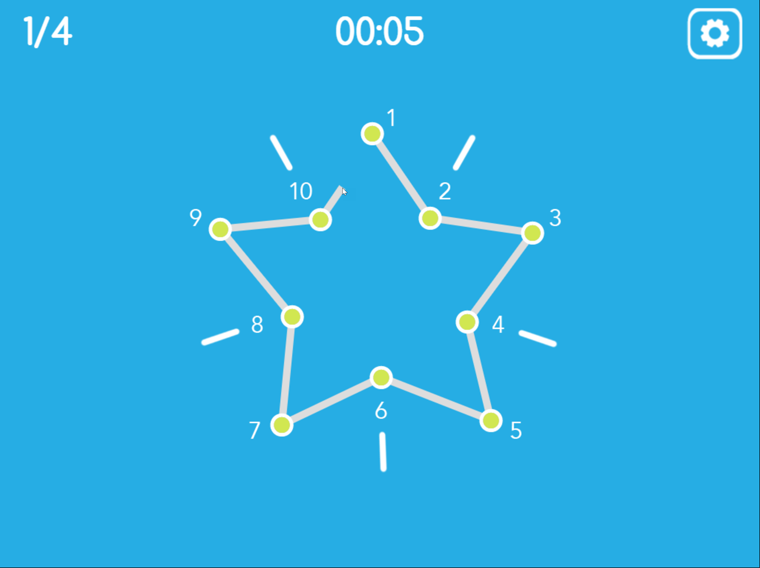 Connect the Dots Game Drawn Screenshot.