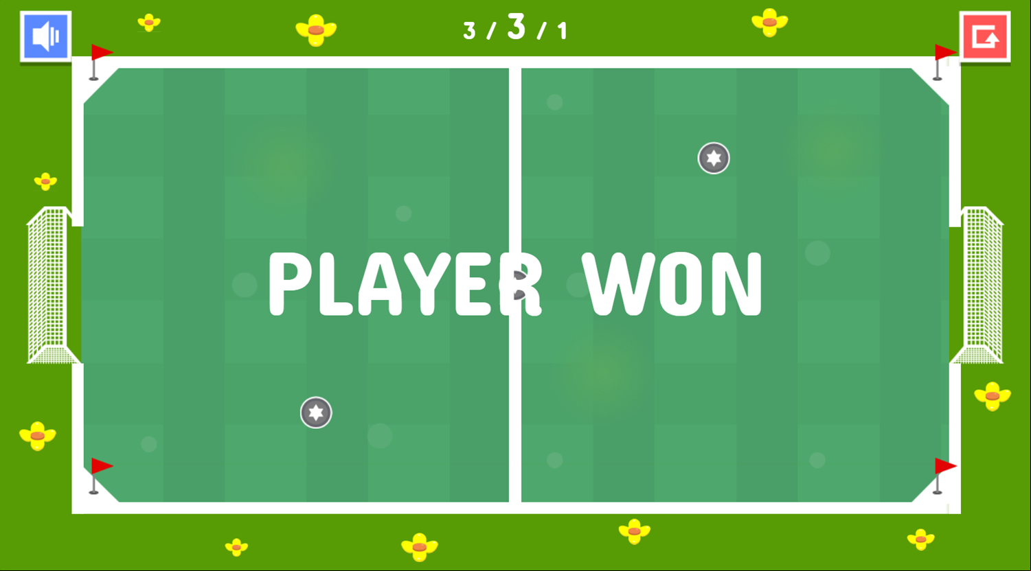 Correct Football Game Player Won Screenshot.