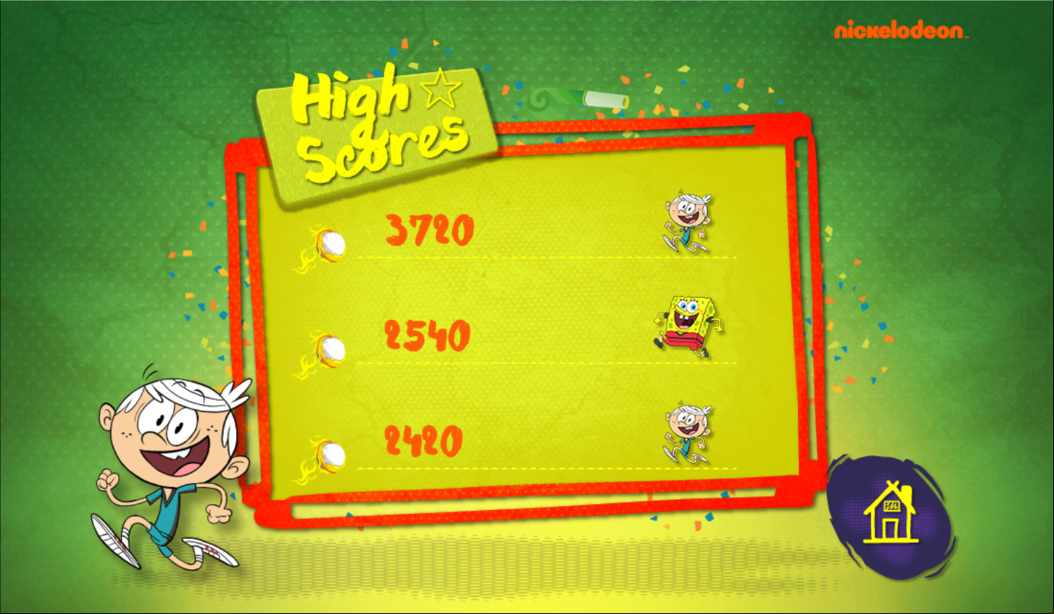 Crash the Bash Fully6 Game High Scores Screen Screenshot.