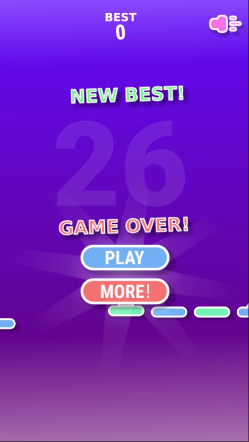 Crazy Bouncing Game Over Screenshot.