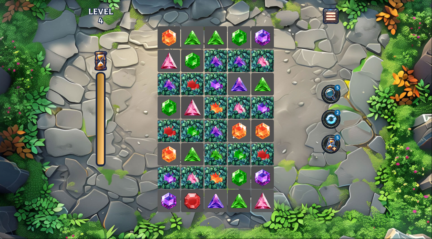 Crystal Connect Game Progress Screenshot.