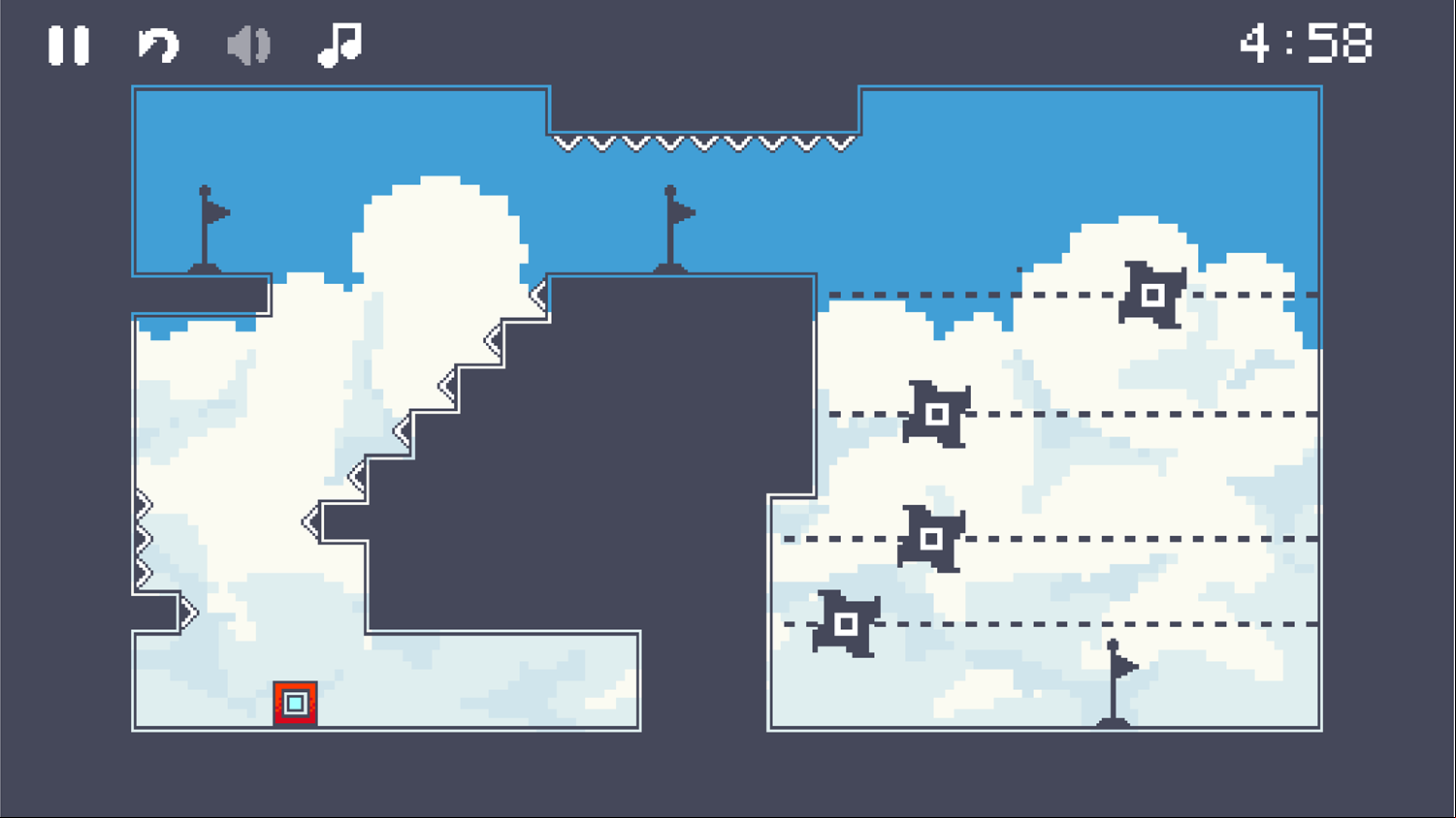Cube Dash Game Final Level Screenshot.