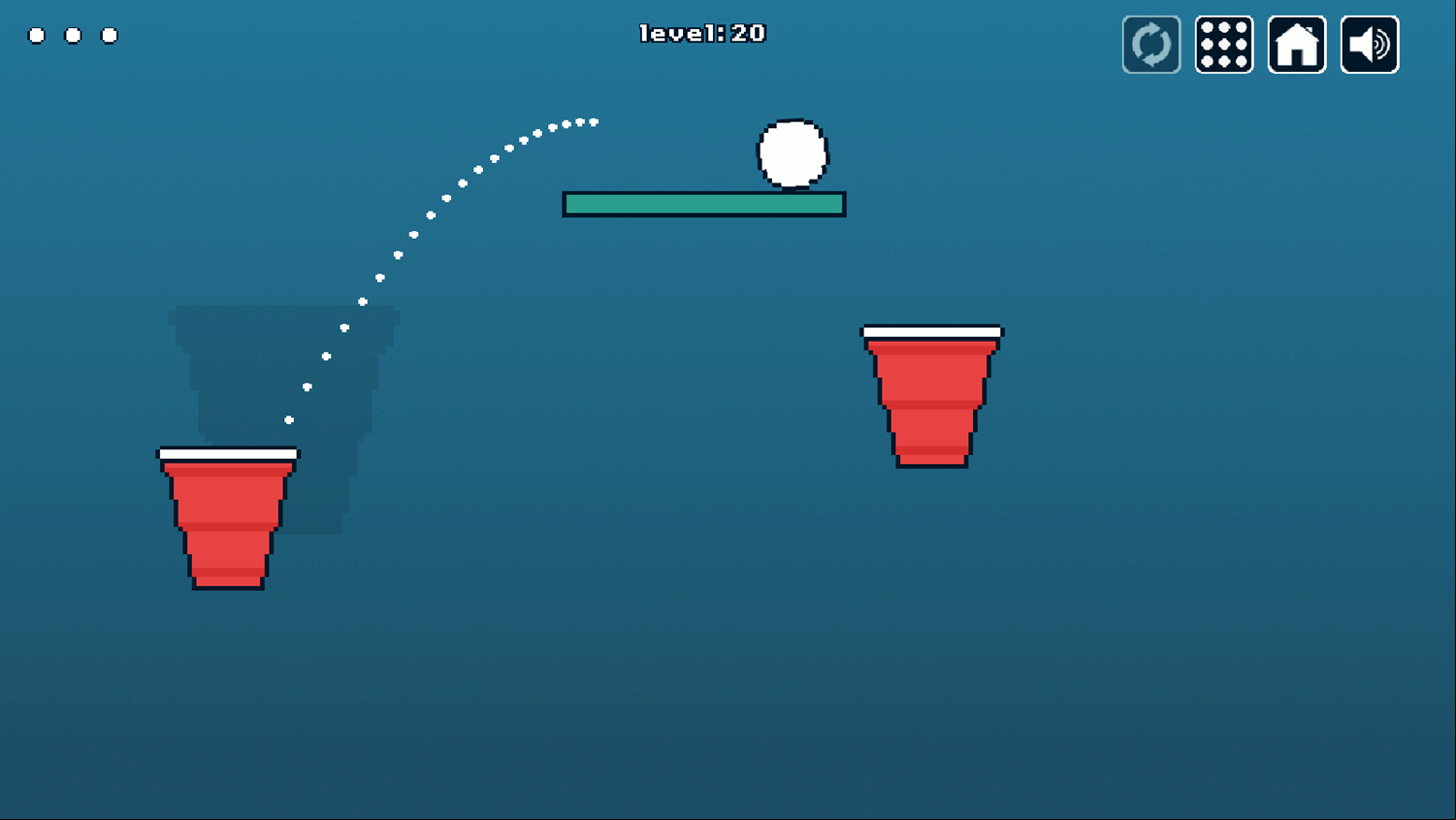 Cup and Ball Challenge Game Level Progress Screenshot.