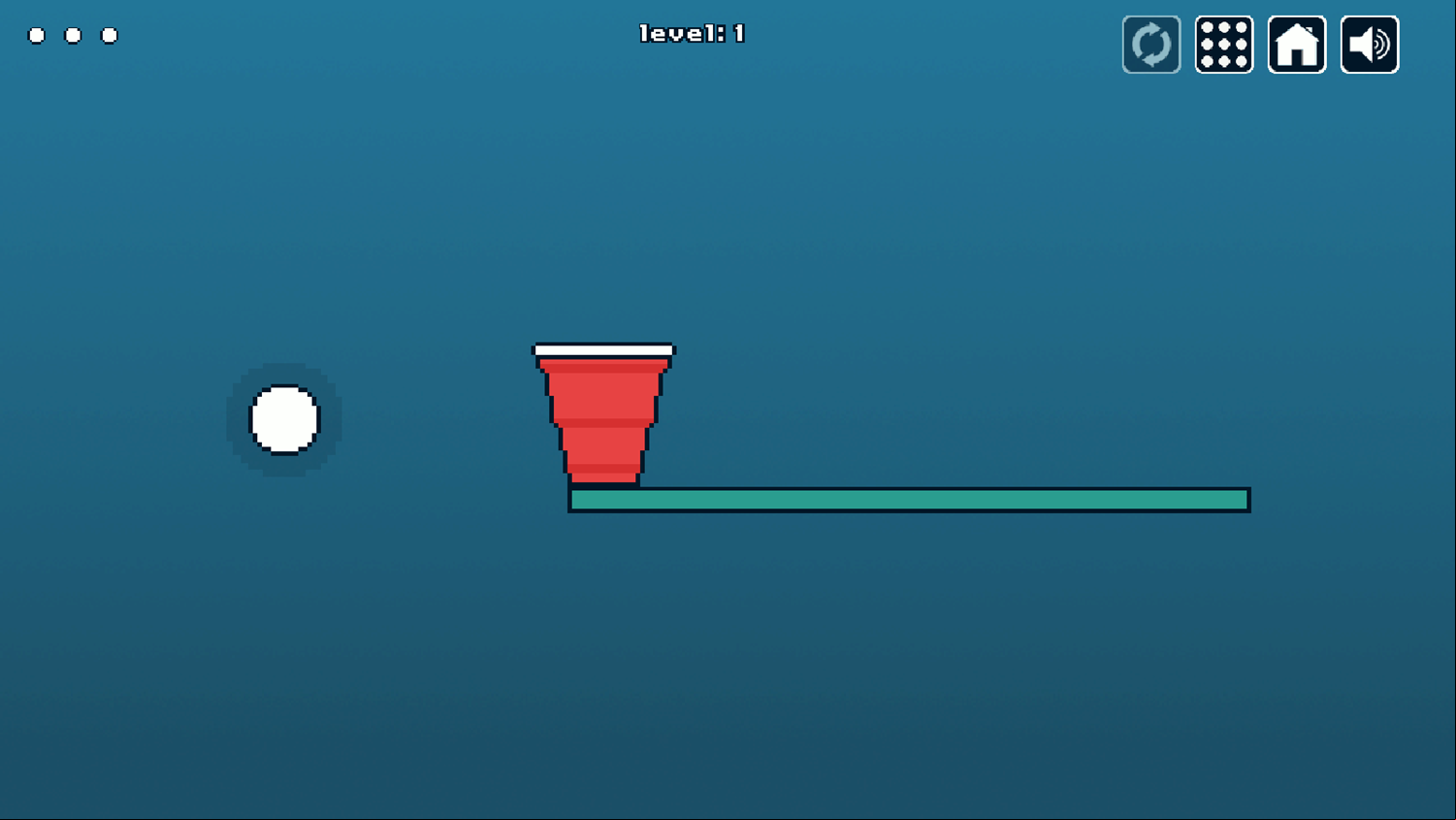 Cup and Ball Challenge Game Level Start Screenshot.