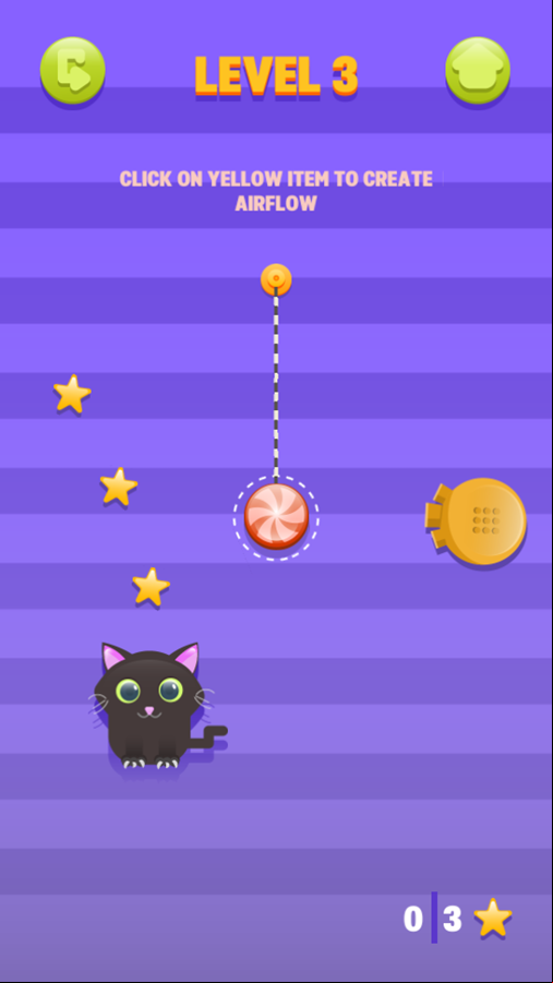 Cut for Cat 2 Game Level Progress Screenshot.