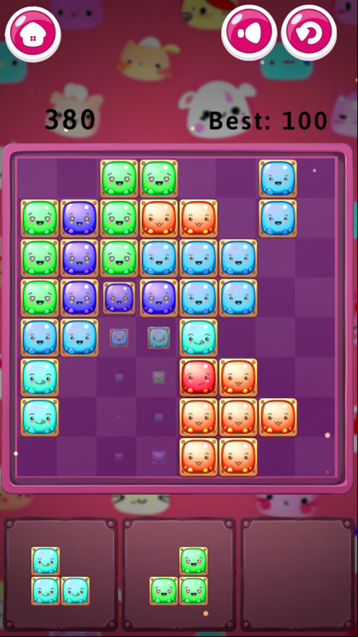 Cute Blocks Game Progress Screenshot.