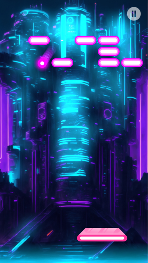 Cyberpong Game Level Play Screenshot.