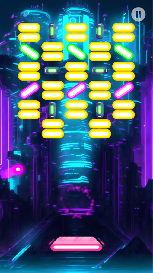 Cyberpong Game Level Progress Screenshot.