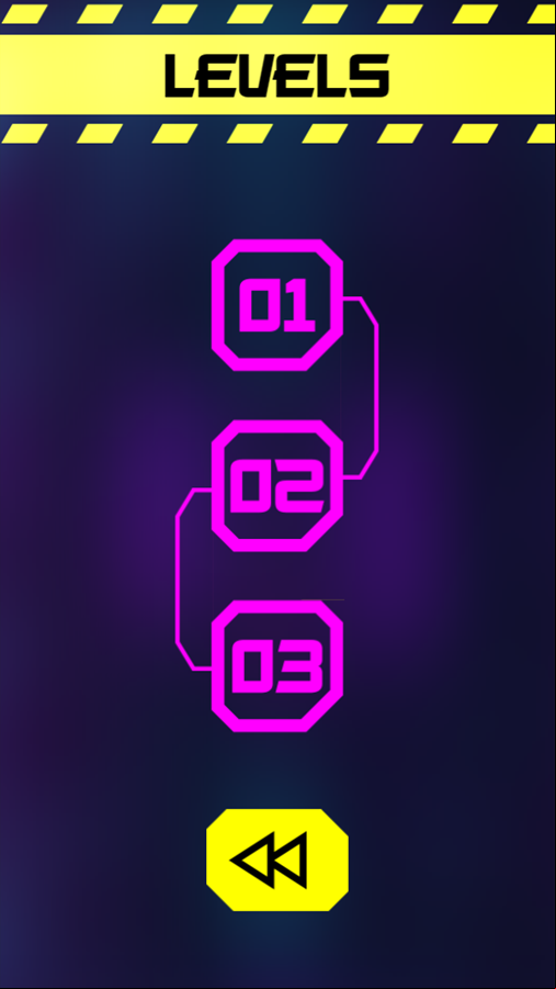 Cyberpong Game Level Select Screenshot.