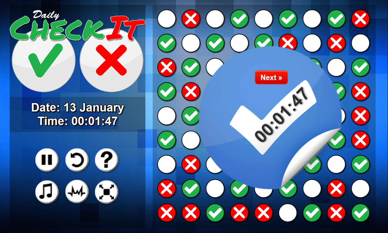 Daily Check It Game Complete Screenshot.