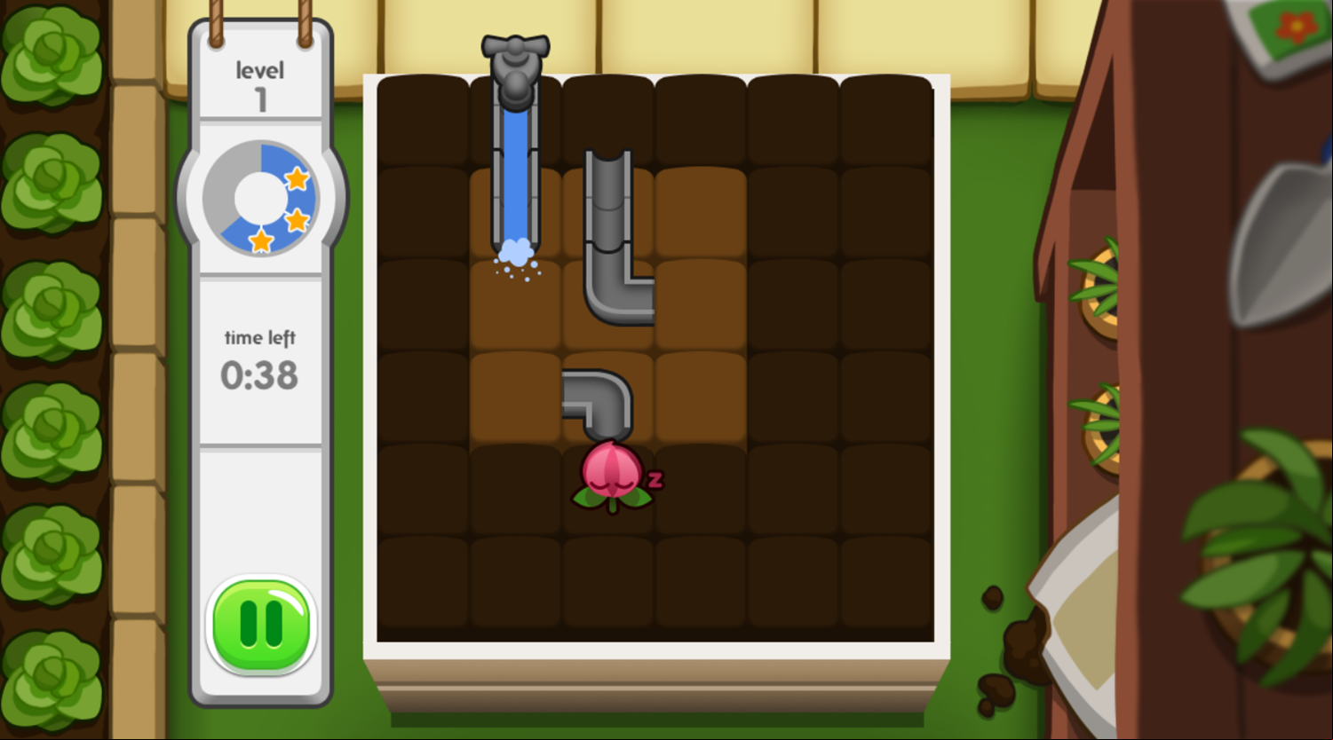Daisy's Plumber Puzzle Game Start Screenshot.