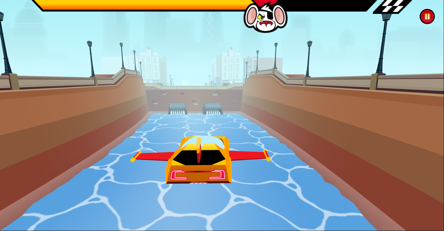 Danger Mouse Full Speed Game Flying Screenshot.