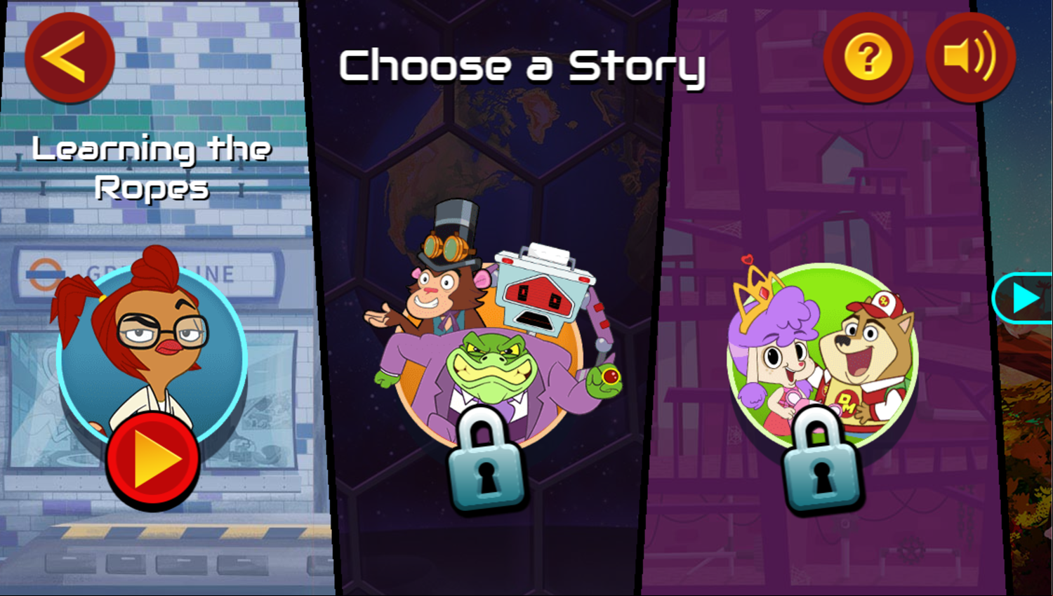 Danger Mouse Story Select Screenshot.