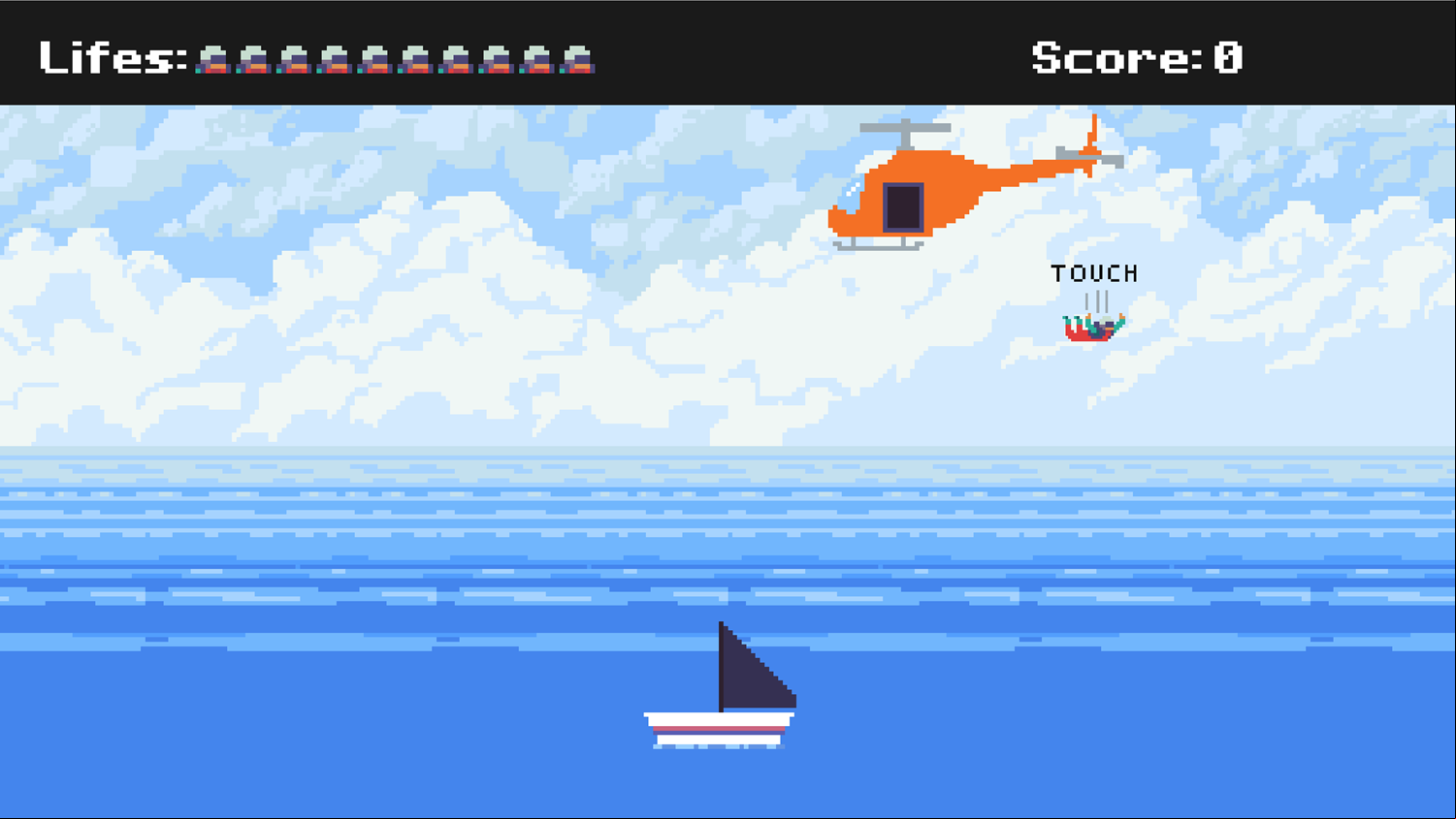 Dangerous Parachute Game Screenshot.