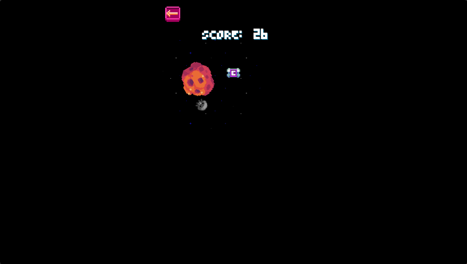 Dark Space Game Over Screenshot.