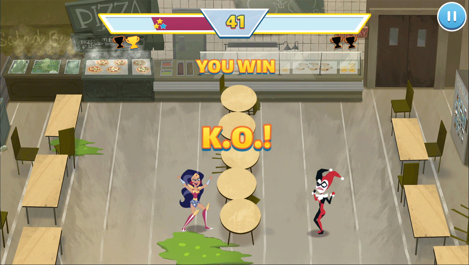 DC Super Hero Girls Food Fight Game Won Screenshot.