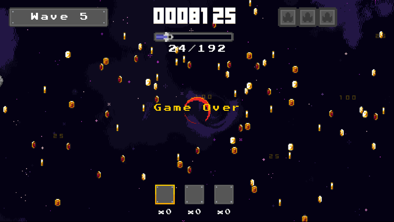 Defence Game Over Screenshot.