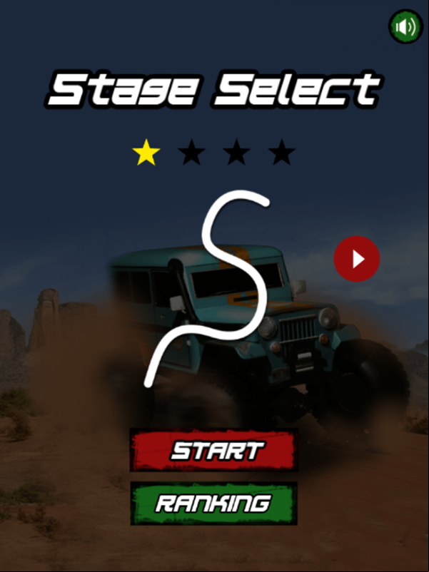 Desert Rally Game Stage Select Screenshot.
