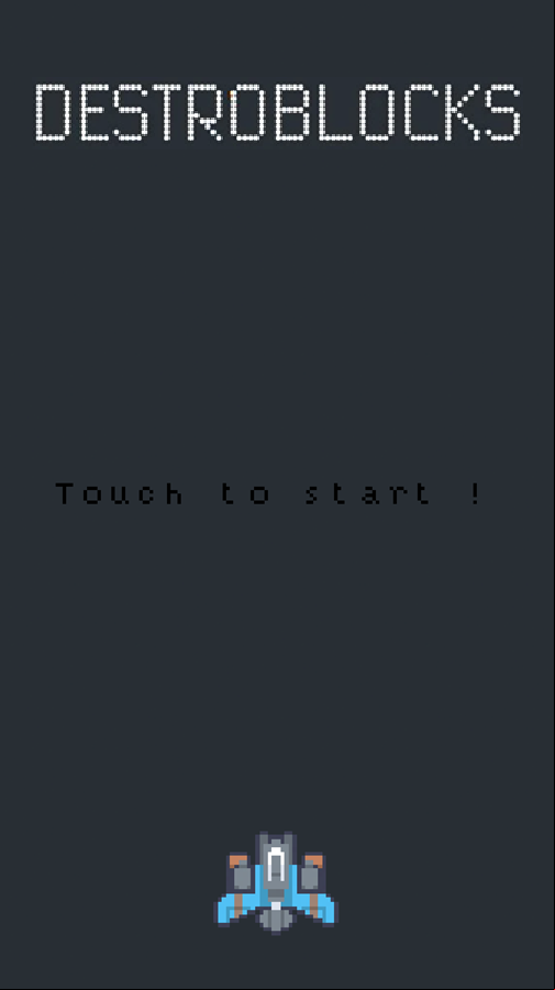 Destroblocks Game Welcome Screen Screenshot.