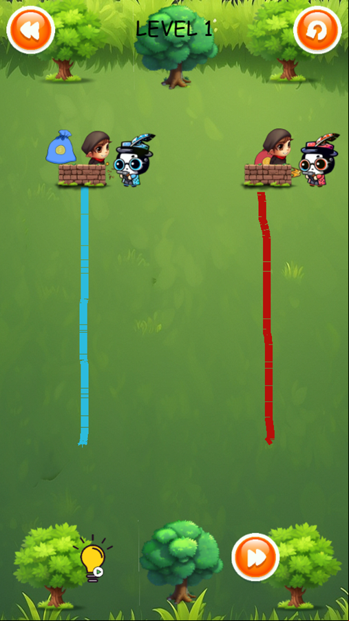 Detective and the Thief Game Level Play Screenshot.