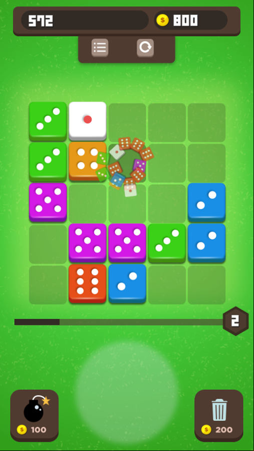 Dice Merge Game Progress Screenshot.