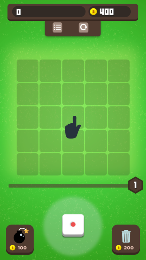 Dice Merge Game Start Screenshot.