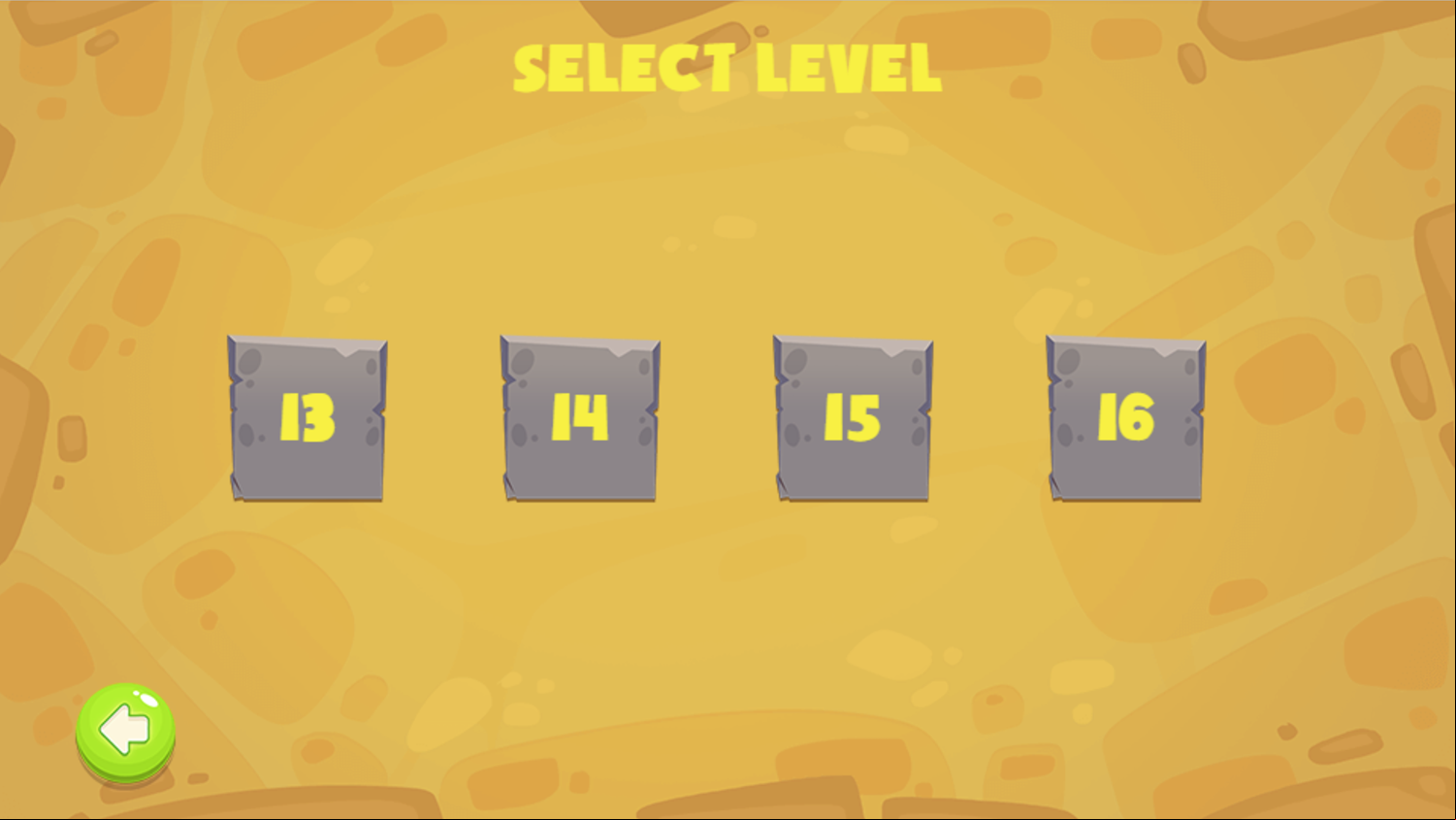 Dino Egg Defense Game Level Select Screen Screenshot.