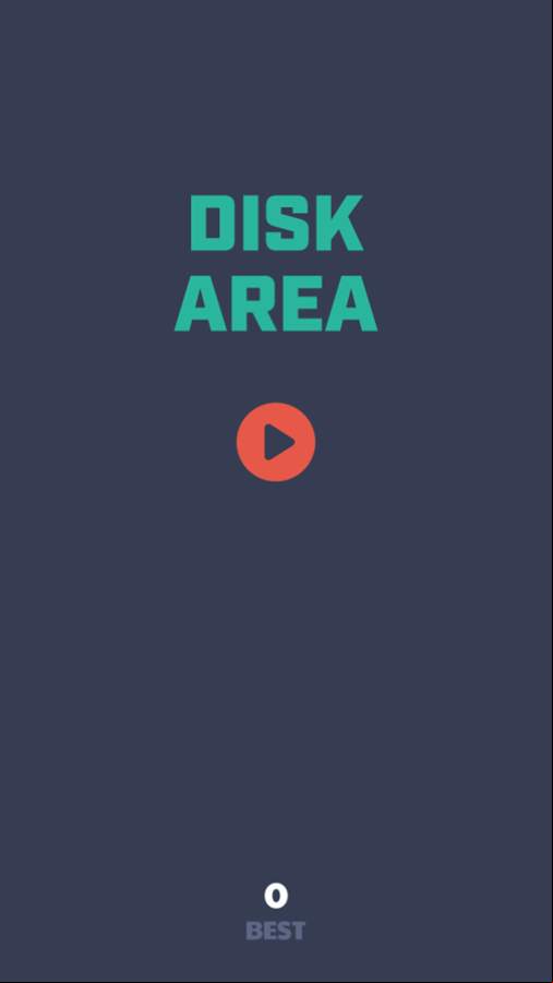 Disk Area Game Welcome Screen Screenshot.
