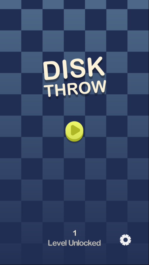 Disk Throw Game Welcome Screen Screenshot.