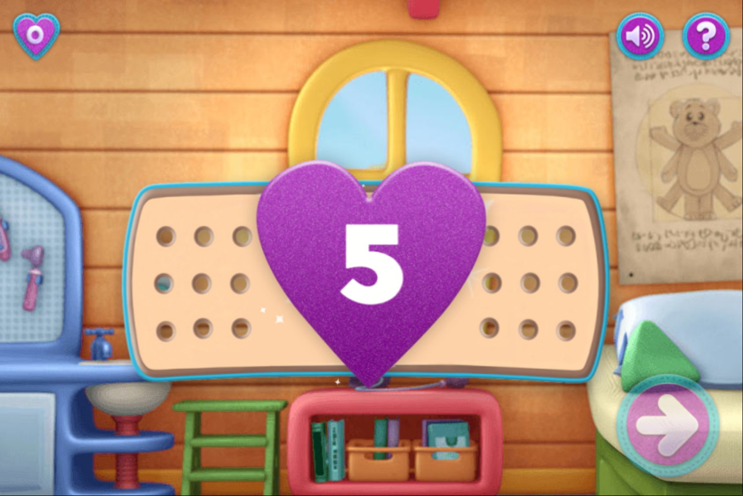 Doc McStuffins Doc's World Game Gain Points Screenshot.