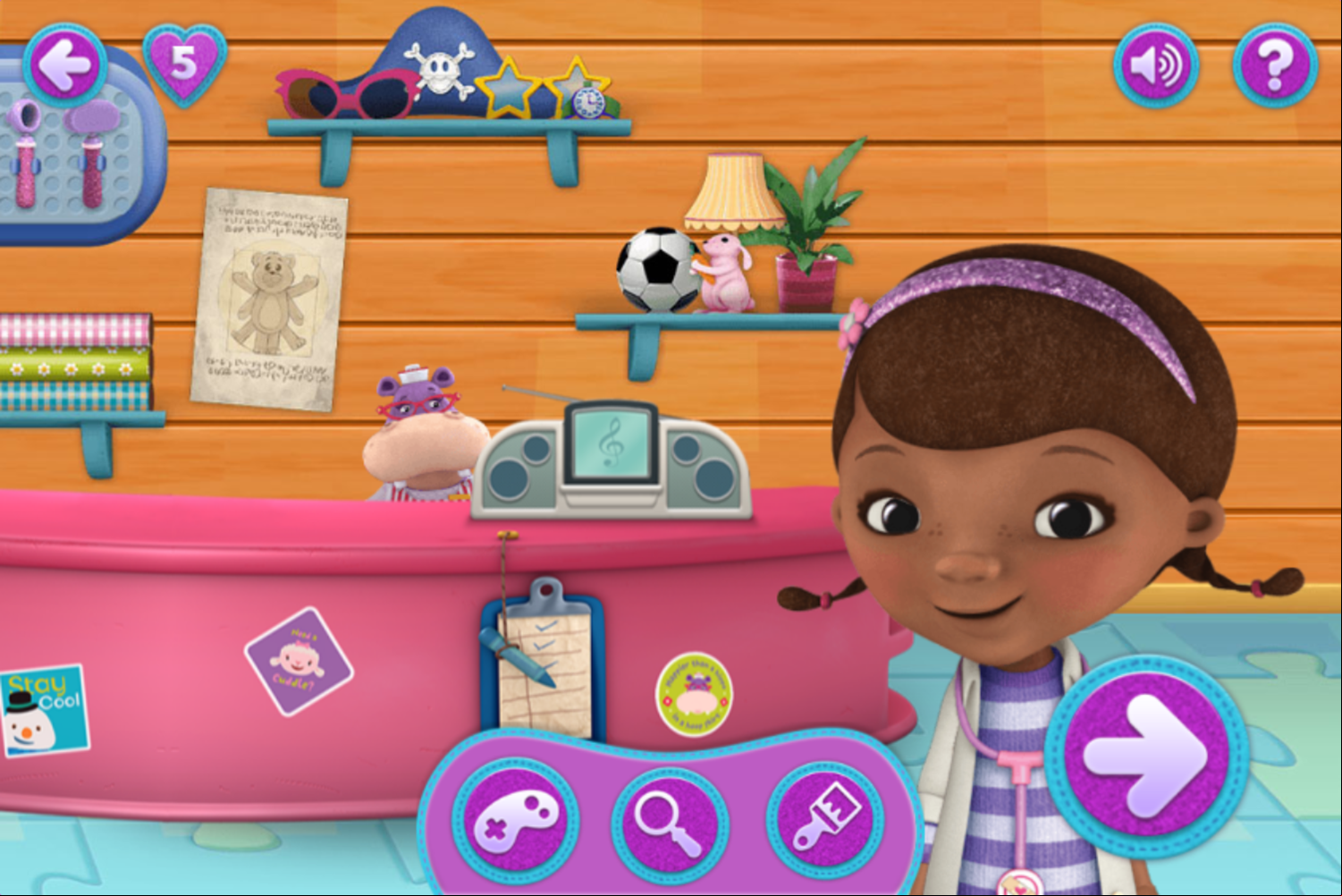 Doc McStuffins Doc's World Game Spend Points Screenshot.