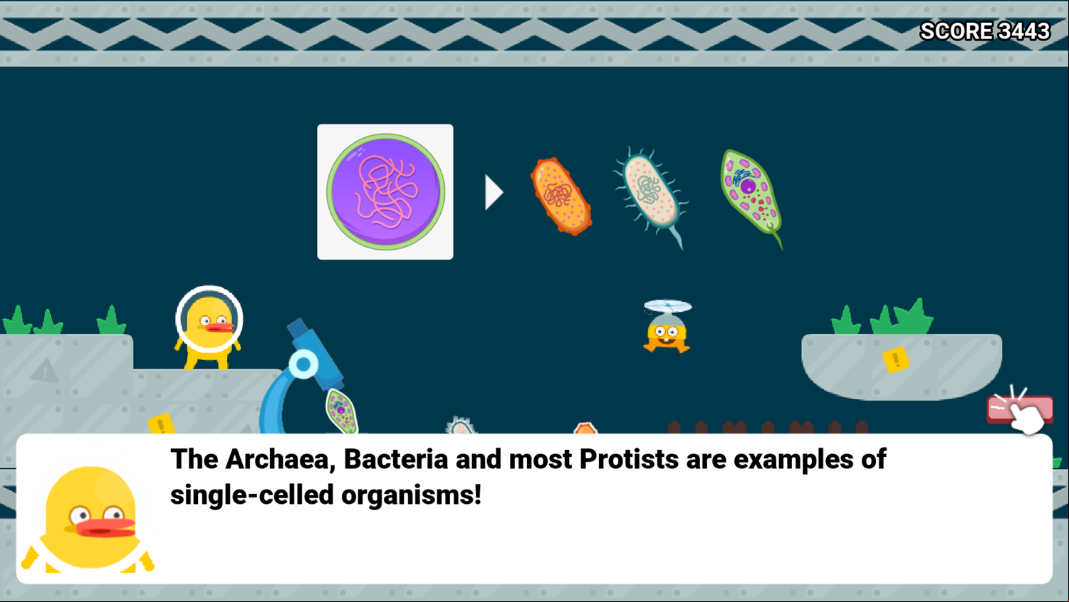 DocDuck Cells and Life Game Archaea, Bacteria & Protists Screenshot.