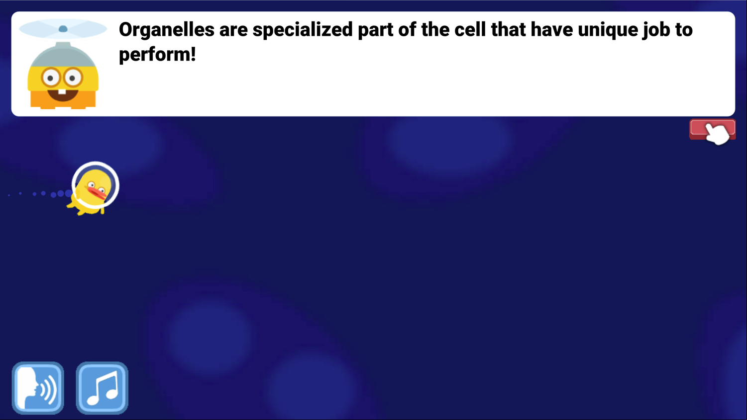 DocDuck Parts of the Cell Game Organelles Jobs Screenshot.