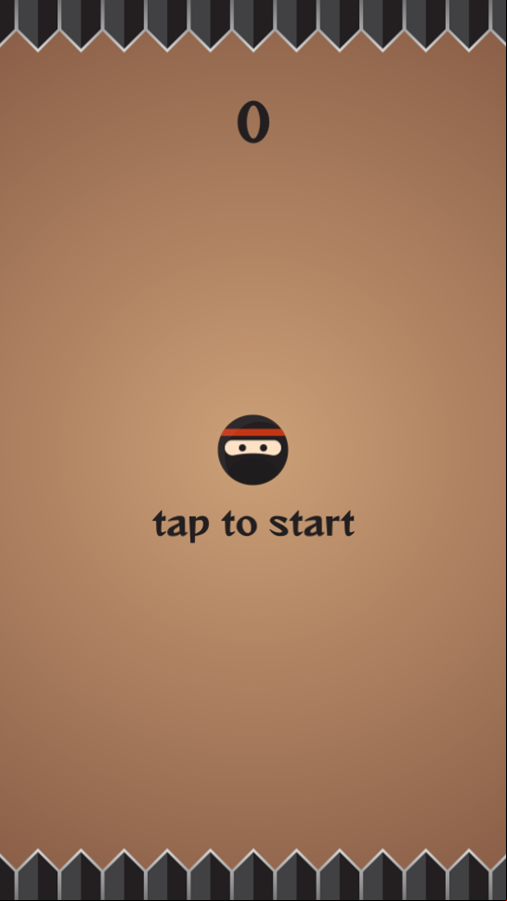 Dodge Ninja Game Tap To Start Screenshot.