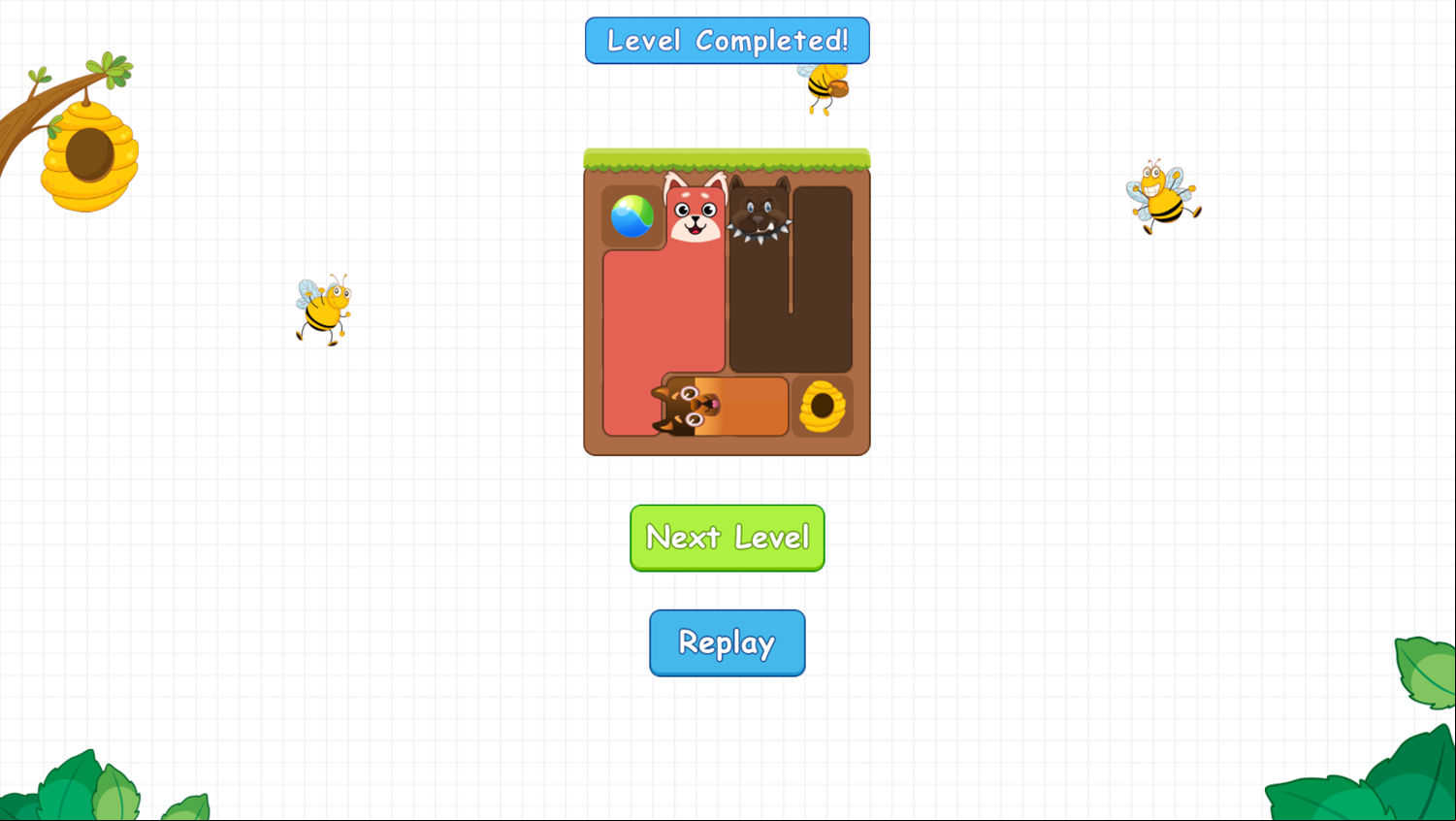 Doge Blocks Game Level Progress Screenshot.