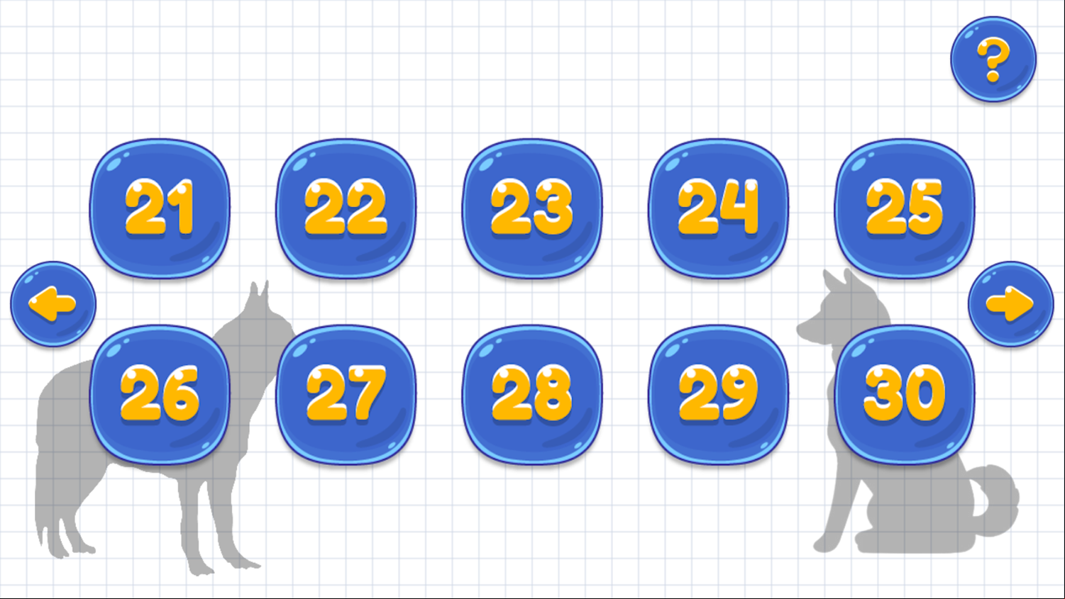 Doge Rotate Lover Game Level Select Screen Screenshot.