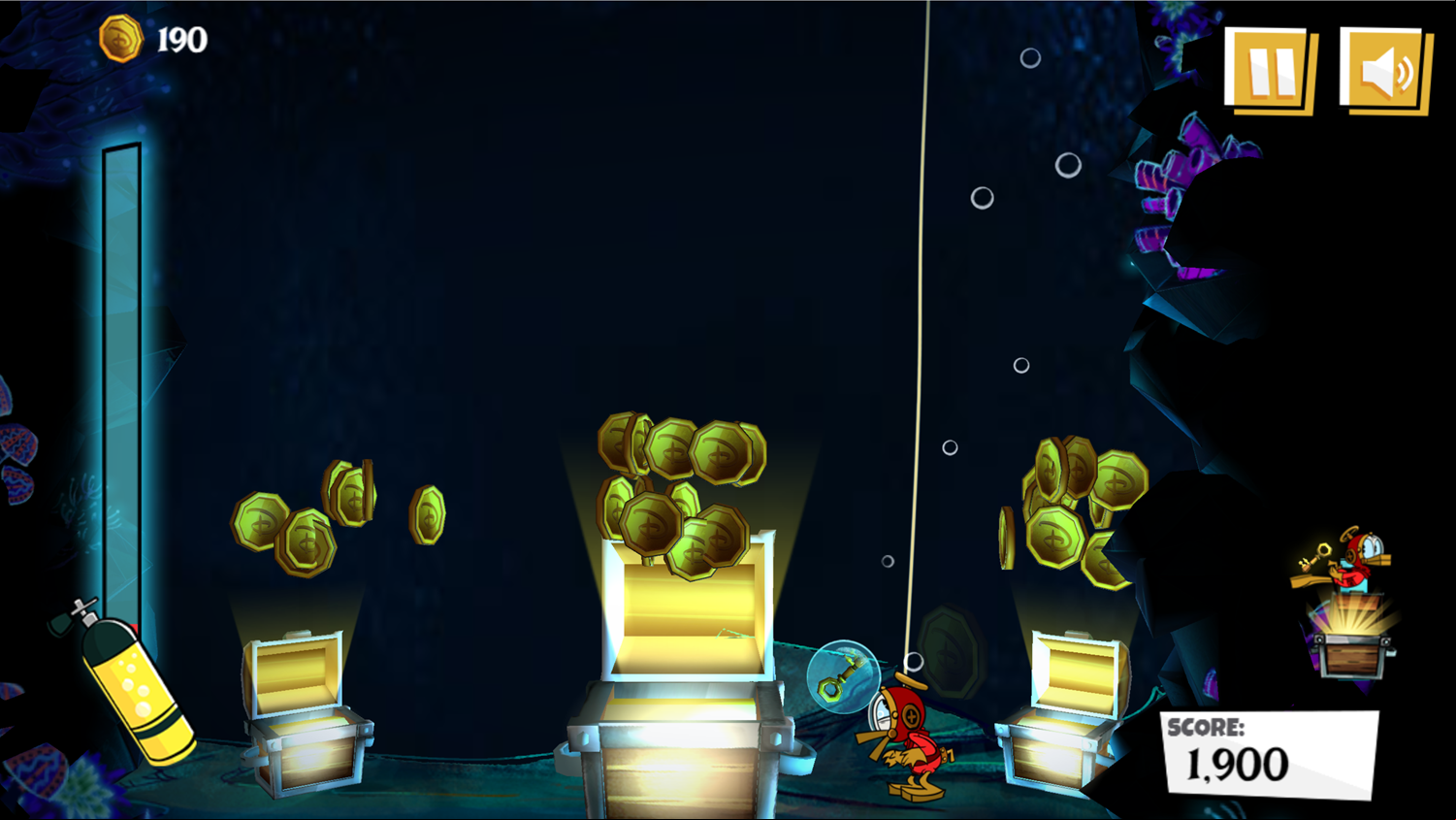 Donald Duck Treasure Frenzy Game Treasure Chest Screenshot.
