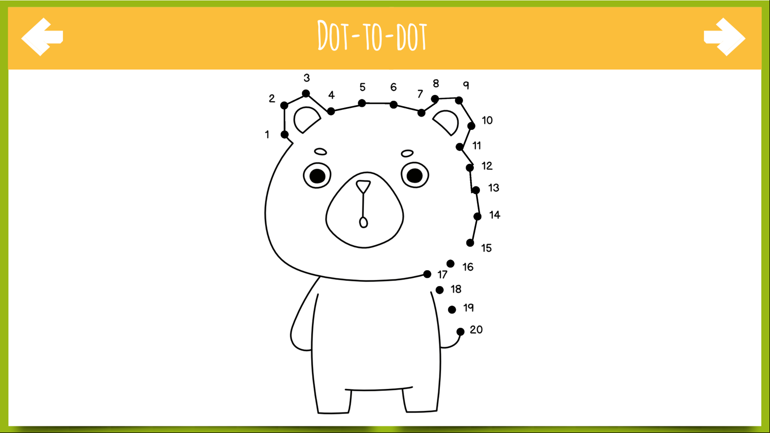 Dot to Dot Animals Game Screenshot.