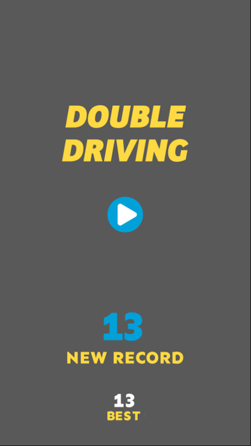 Double Driving Game Best Score Screenshot.