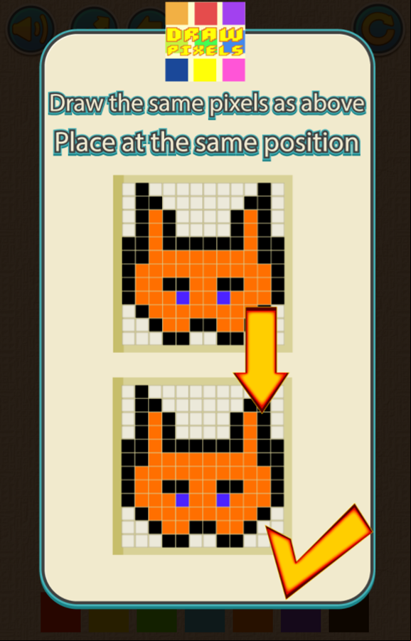 Draw Pixels Game How To Play Screenshot.