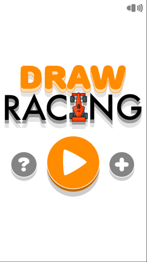 Draw Racing Game Welcome Screen Screenshot.